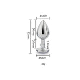 Toosh Silver Metal Butt Plug Medium Clear Stone - Save 10% - Sale United Kingdom Stoke-on-trent