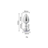 Toosh Silver Metal Butt Plug Small Clear Stone - Save 15% - Sale United Kingdom Stoke-on-trent
