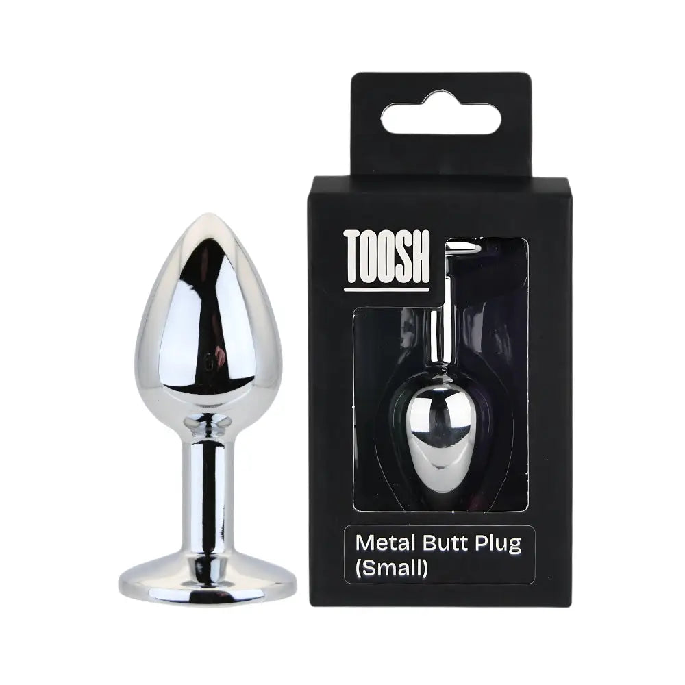 Toosh Silver Metal Butt Plug Small Clear Stone - Save 15% - Sale United Kingdom Stoke-on-trent