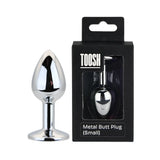 Toosh Silver Metal Butt Plug Small Clear Stone - Save 15% - Sale United Kingdom Stoke-on-trent