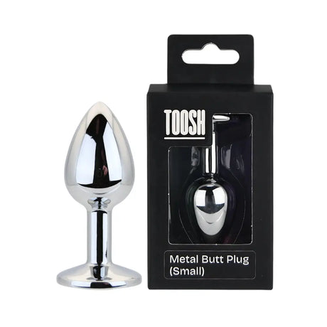 Toosh Silver Metal Butt Plug Small Clear Stone - Save 15% - Sale United Kingdom Stoke-on-trent
