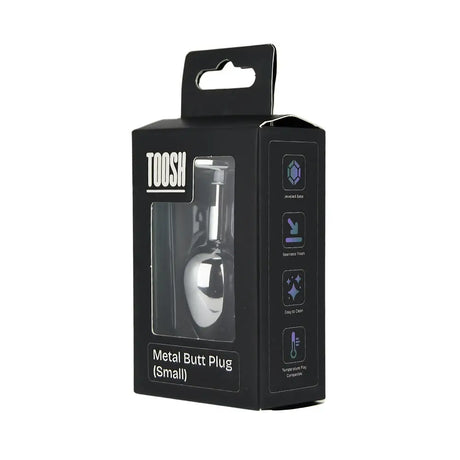 Toosh Silver Metal Butt Plug Small Clear Stone - Save 15% - Sale United Kingdom Stoke-on-trent