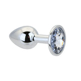 Toosh Silver Metal Butt Plug Small Clear Stone - Save 15% - Sale United Kingdom Stoke-on-trent