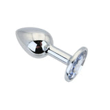 Toosh Silver Metal Butt Plug Small Clear Stone - Save 15% - Sale United Kingdom Stoke-on-trent
