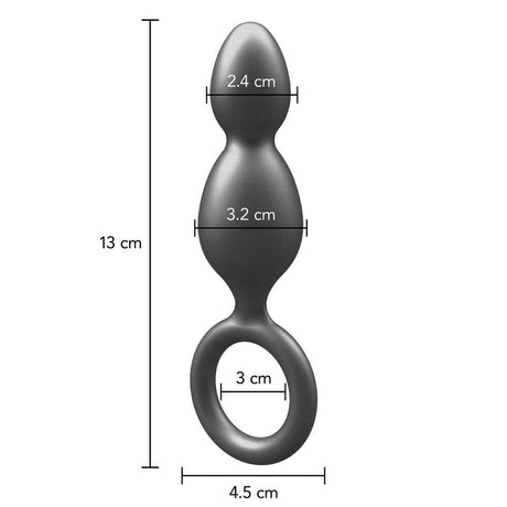 Toyjoy Buttocks the Plugger 2 Balls Metallic Silicone Plug - Save 25% - Dildo