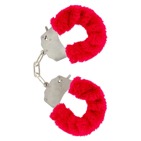 Toyjoy Furry Fun Wrist Cuffs Red - Save 15% - Toyjoy - Fast Shipping - Sale United Kingdom Stoke-on-trent