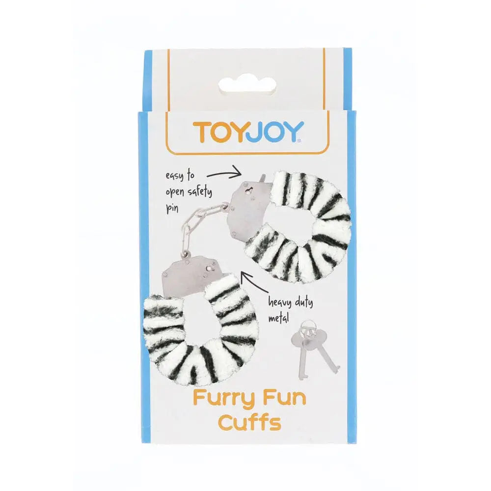 Toyjoy Furry Fun Wrist Cuffs Zebra - Save 30% - Toyjoy - Fast Shipping - Sale United Kingdom Stoke-on-trent