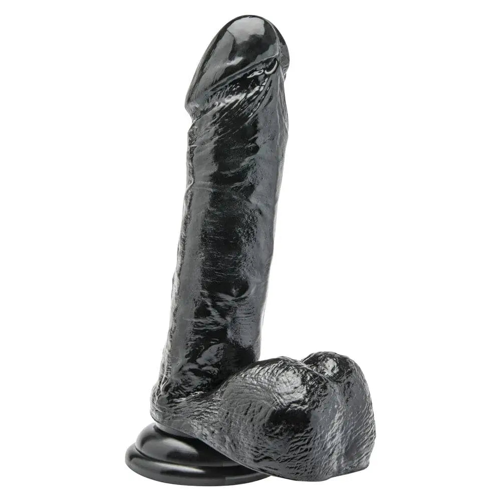 Toyjoy Get Real 7 Inch Dong with Balls Shiny Black - Save 25% - Toyjoy with - Fast Shipping - Dildo United Kingdom Stoke-on-trent