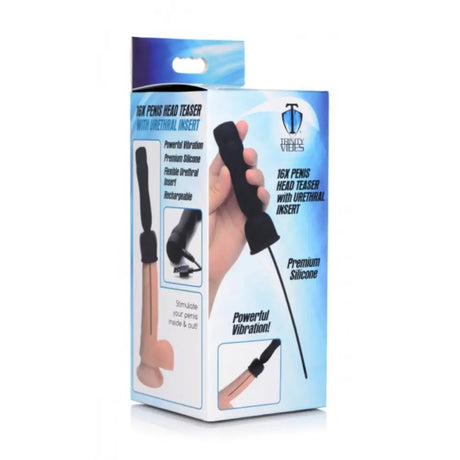 Trinity for Men 16x Penis Head Teaser with Urethral Sound Black - Sex Toys - Save 25% - for with - Sale United Kingdom Stoke-on-trent