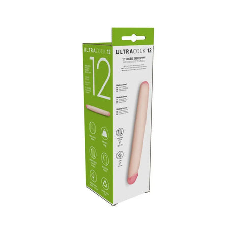 Ultra 12 Inch White Cock Double Ender - Save 25% - Fast Shipping - Dildo United Kingdom Stoke-on-trent