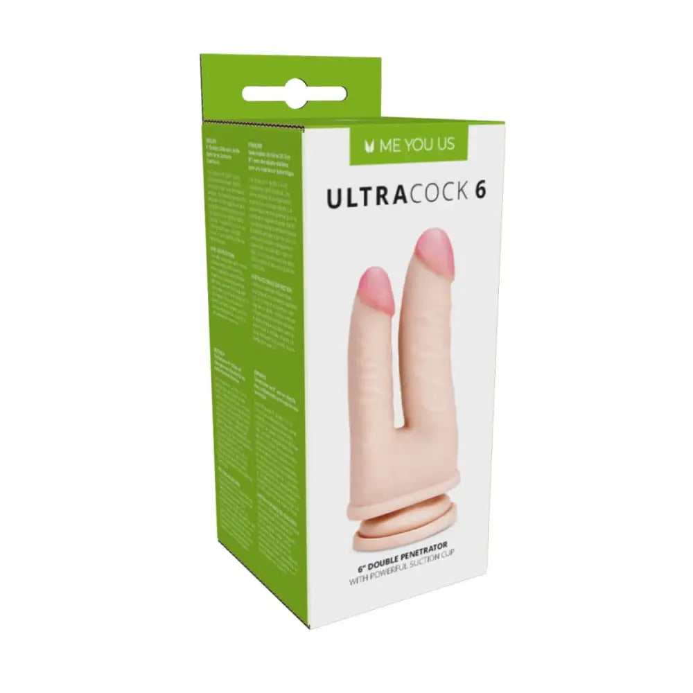 Ultra 6 Inch White Cock Double Penetrator - Save 30% - Fast Shipping - Dildo United Kingdom Stoke-on-trent