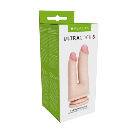 Ultra 6 Inch White Cock Double Penetrator - Save 30% - Fast Shipping - Dildo United Kingdom Stoke-on-trent