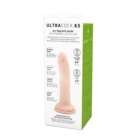 Ultra 8.5 Inch White Cock - Save 25% - Fast Shipping - Dildo United Kingdom Stoke-on-trent