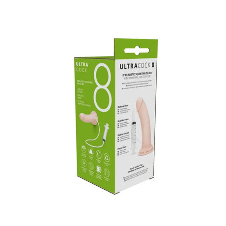Ultra 8 Inch White Squirting Cock - Save 25% - Fast Shipping - Dildo United Kingdom Stoke-on-trent