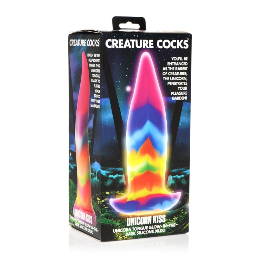 Unicorn Tongue Glow in the Dark Silicone Dildo