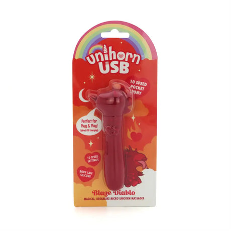 Unihorn Usb Bullet - Blaze Diablo - Save 20% - Usb - Fast Shipping - Vibrator United Kingdom Stoke-on-trent