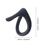 URI Black Penis Cock Ring Male Enhancer Sex Toy For Men Silicone Black