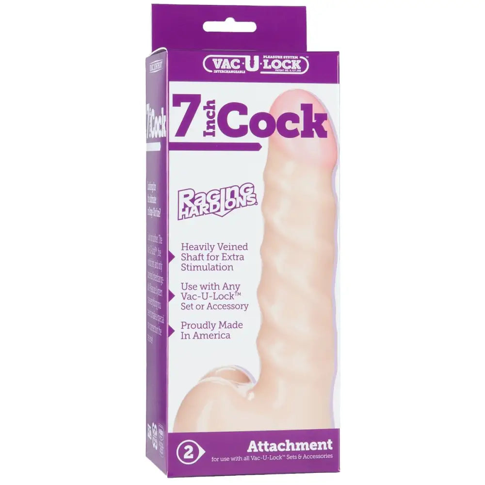Vac u Lock Raging Hard Ons Cock Dildo 7inch Vanilla - Save 25% - u - Fast Shipping - United Kingdom Stoke-on-trent