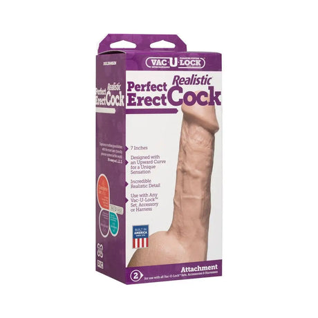 Vaculock 7 Inch Perfect Erect Cock Attachment Flesh Pink - Save 30% - Vaculock - Fast - Dildo United Kingdom Stoke-on-trent