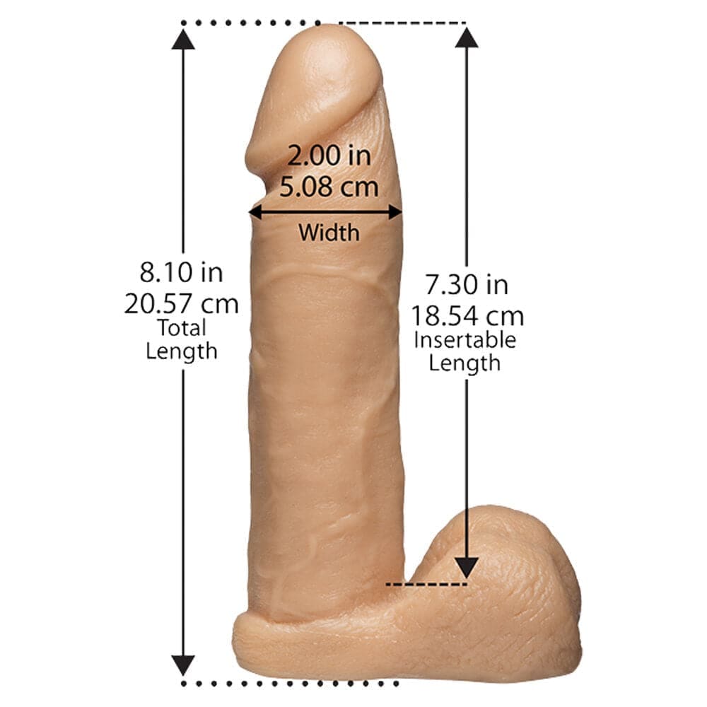 Vaculock 8 Inch Realistic Cock Attachment Flesh Pink - Save 30% - Dildo