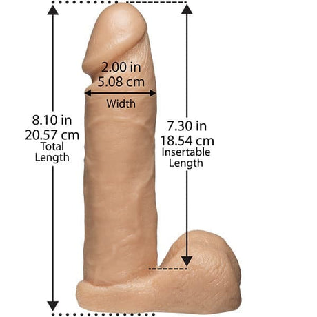 Vaculock 8 Inch Realistic Cock with Ultra Harness - Save 30% - Dildo