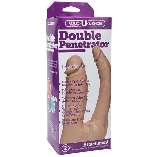 Vaculock Double Penetrator Natural Dildo Attachment - Save 30%