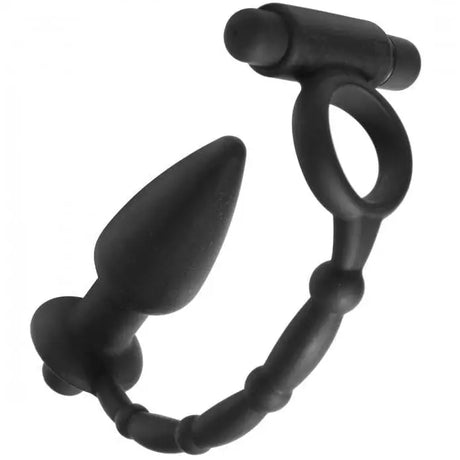 Viaticus Dual Cock Ring and Anal Plug Vibrator - Save 30% - and - Fast Shipping - Dildos United Kingdom Stoke-on-trent