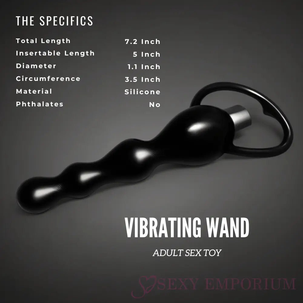 Vibrating Prostate Massager Anal Beads Black - Save 20% - Fast Shipping - Dildo United Kingdom Stoke-on-trent