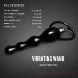 Vibrating Prostate Massager Anal Beads Black - Save 20% - Fast Shipping - Dildo United Kingdom Stoke-on-trent