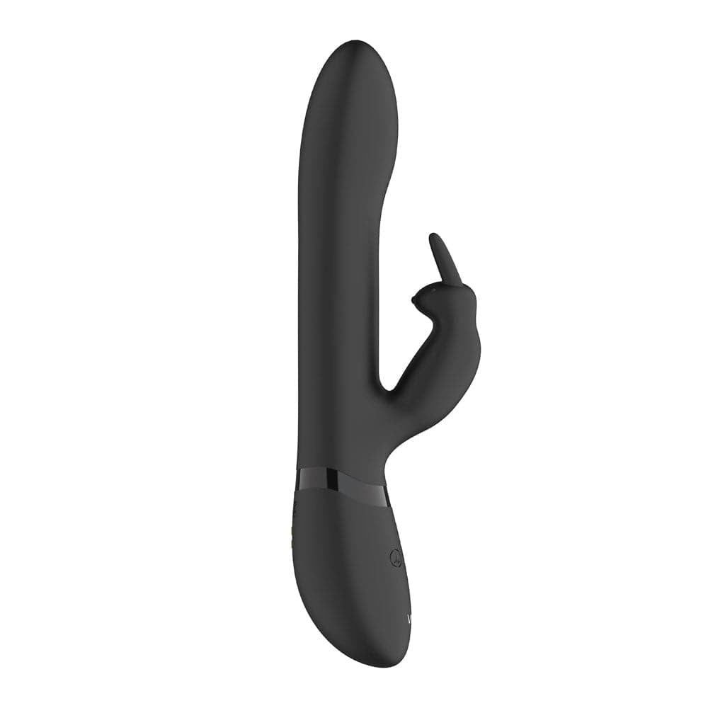 Vive Amoris svart kaninvibrator med stimulerande pärlor