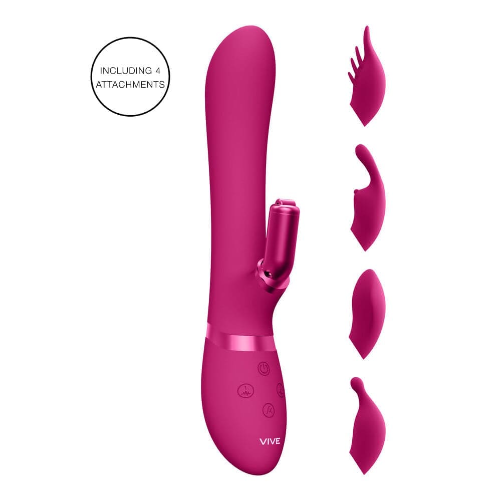 Vive Chou Double Action Interchangeable Rabbit Vibrator Pink - Save 30%