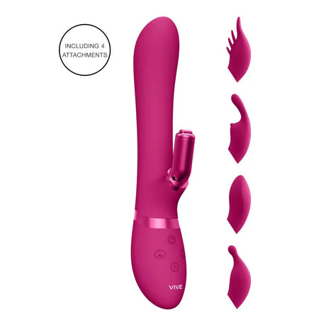 Vive Chou Double Action Interchangeable Rabbit Vibrator Pink - Save 30% - Fast - United Kingdom Stoke-on-trent