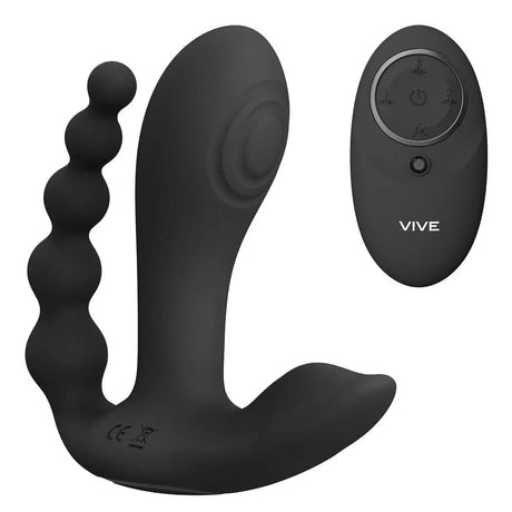 Vive Kata Double Penetrator Vibrator Black - Save 30% - Fast Shipping - Sale United Kingdom Stoke-on-trent