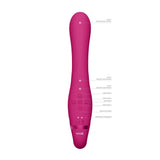 Vive Suki Triple Action Strapless Strap on Vibrator Pink - Save 30% - on - Fast - Couples Vibrators United Kingdom Stoke-on-trent