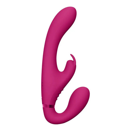Vive Suki Triple Action Strapless Strap on Vibrator Pink - Save 30% - on - Fast - Couples Vibrators United Kingdom Stoke-on-trent