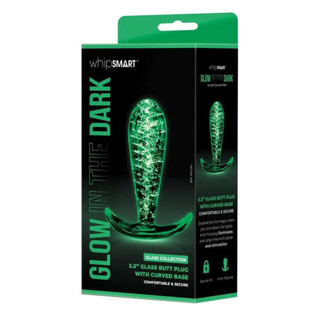 Whipsmart Glow in the Dark Glass Butt Plug - in the - Fast Shipping - Plugs United Kingdom Stoke-on-trent