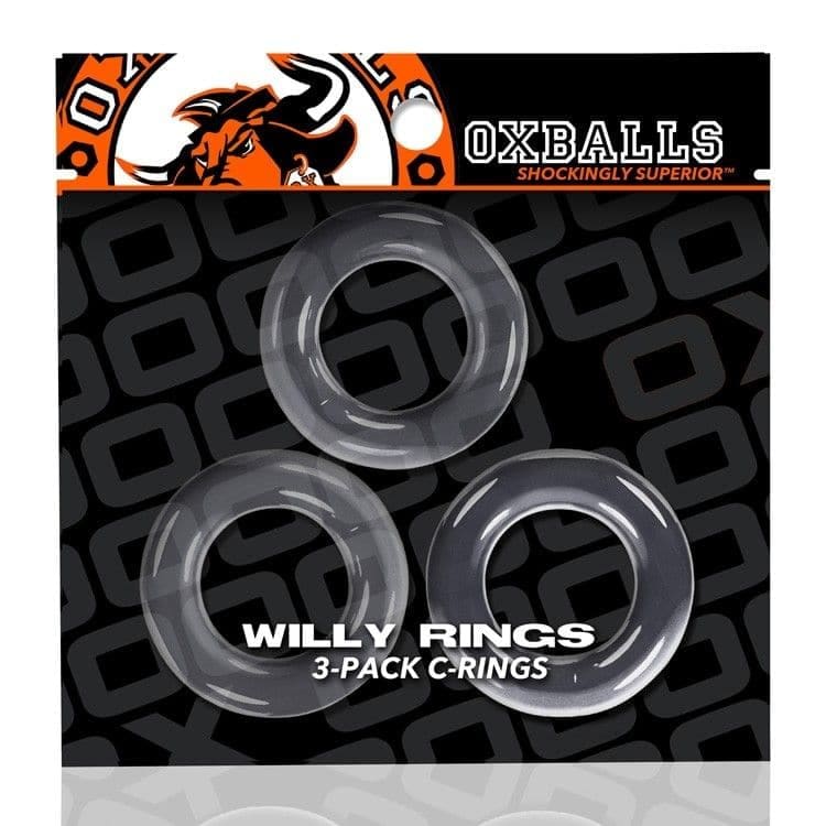 Willy Rings 3-pack Cockrings Clear - Save 20% - Sale