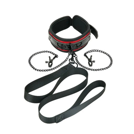 Ws Heartbreaker Deluxe Collar Nipple Clips Leash Set - Sex Toys - Save 25% - Ws Heartbreaker Deluxe Collar Nipple Clips Leash Set - Fast