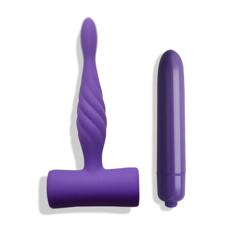 You Love me Share Vibrator & Butt Plug Set Pink Purple - Save 10% - me - United Kingdom Stoke-on-trent