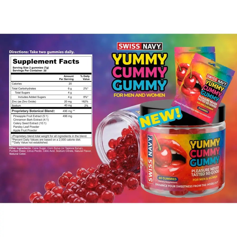 Yummy Cummy Gummy 60 Piece Jar - Save 15% - Sale United Kingdom Stoke-on-trent