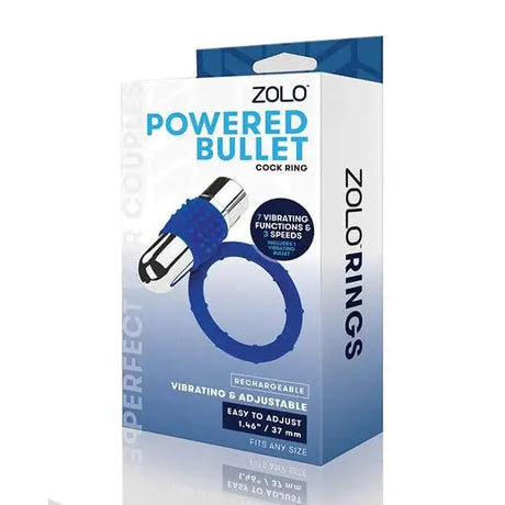 Zolo Powered Bullet Cock Ring Blue - Sex Toys - Save 25% - Powered Bullet Cock Ring - Fast Shipping - Sale United Kingdom Stoke-on-trent