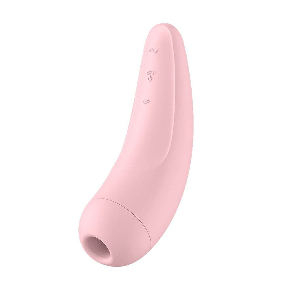 Cumasaigh an t -aip app sásamh Curvy 2 móide massager clitoral bándearg