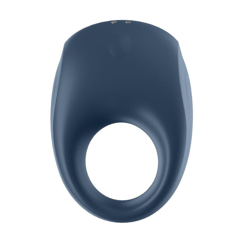 Aplikacja satysfakcjonująca włączona silna, jeden pierścień kutasa niebieski