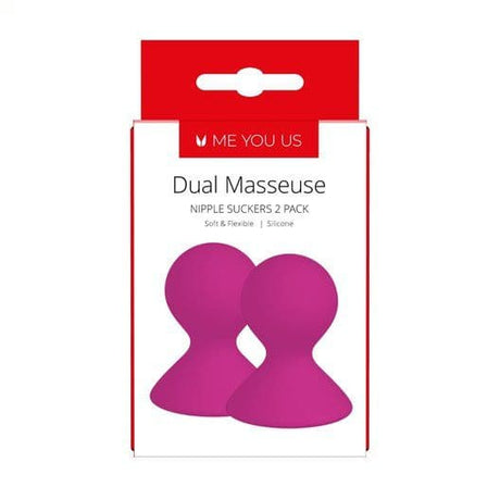 Me You Us Dual Masseuse Siliconen Tepelzuigers 2 Paars