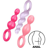 Sraith Glao Booty Sásta de 3 Phlocóid Anal Multicolour