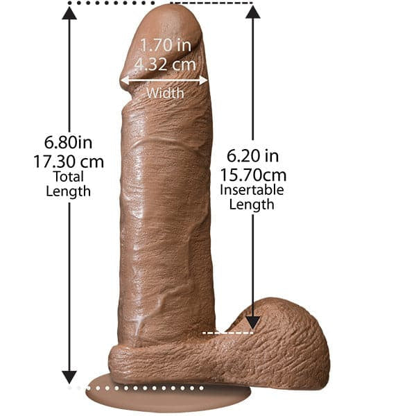 Realistický penis 6 palcové dildo maso hnědé