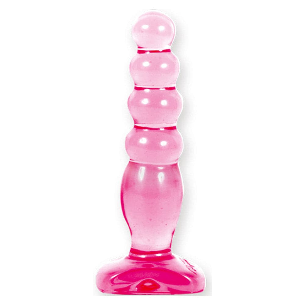 Jelas de cristal Anal Delight Butt Plug Pink