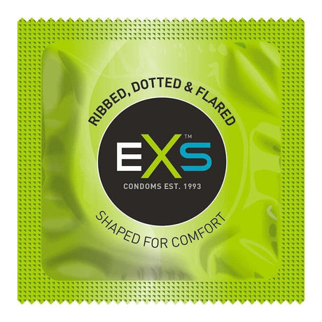 Exs Comfy Fit Ribbed and Dewted Condoms 12 Pack