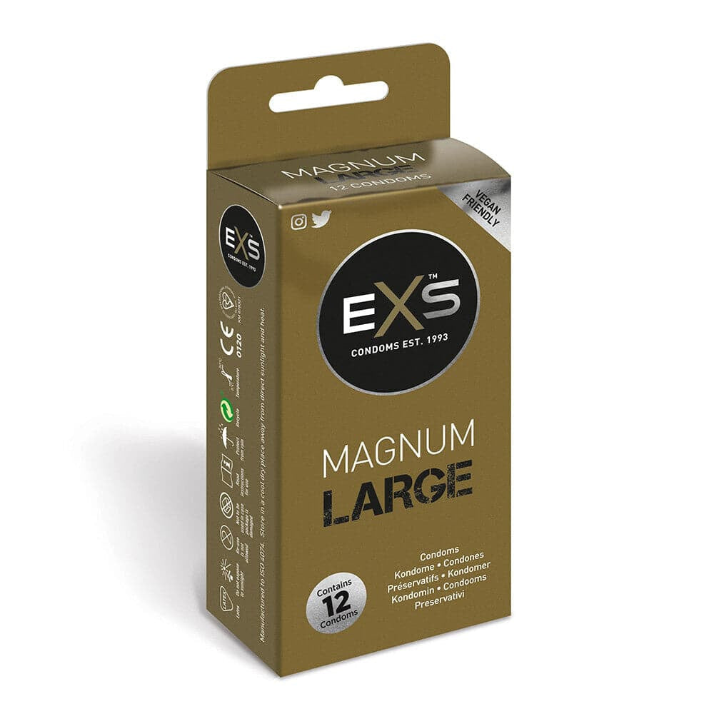 Exs magnum condomau mawr 12 pecyn