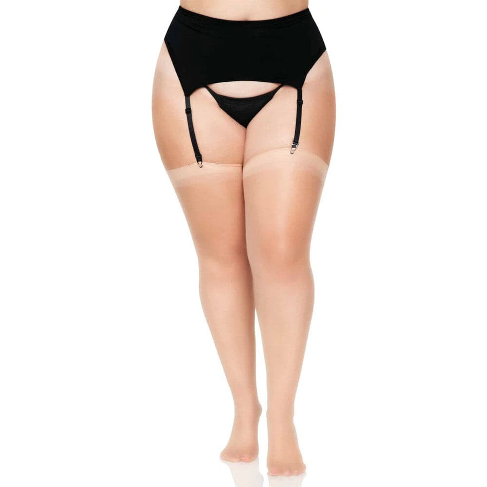 Leg Avenue Plus Size Sheer Stockings Nude UK 16 to 18